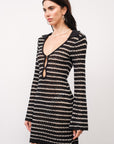 Chloe Striped Crochet Mini Dress