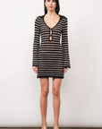 Chloe Striped Crochet Mini Dress