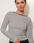 Sarah Striped Backless Top