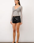 Jemma Micro Leather Shorts