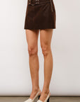 Bonnie Suede Mini Skirt