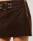 Bonnie Suede Mini Skirt